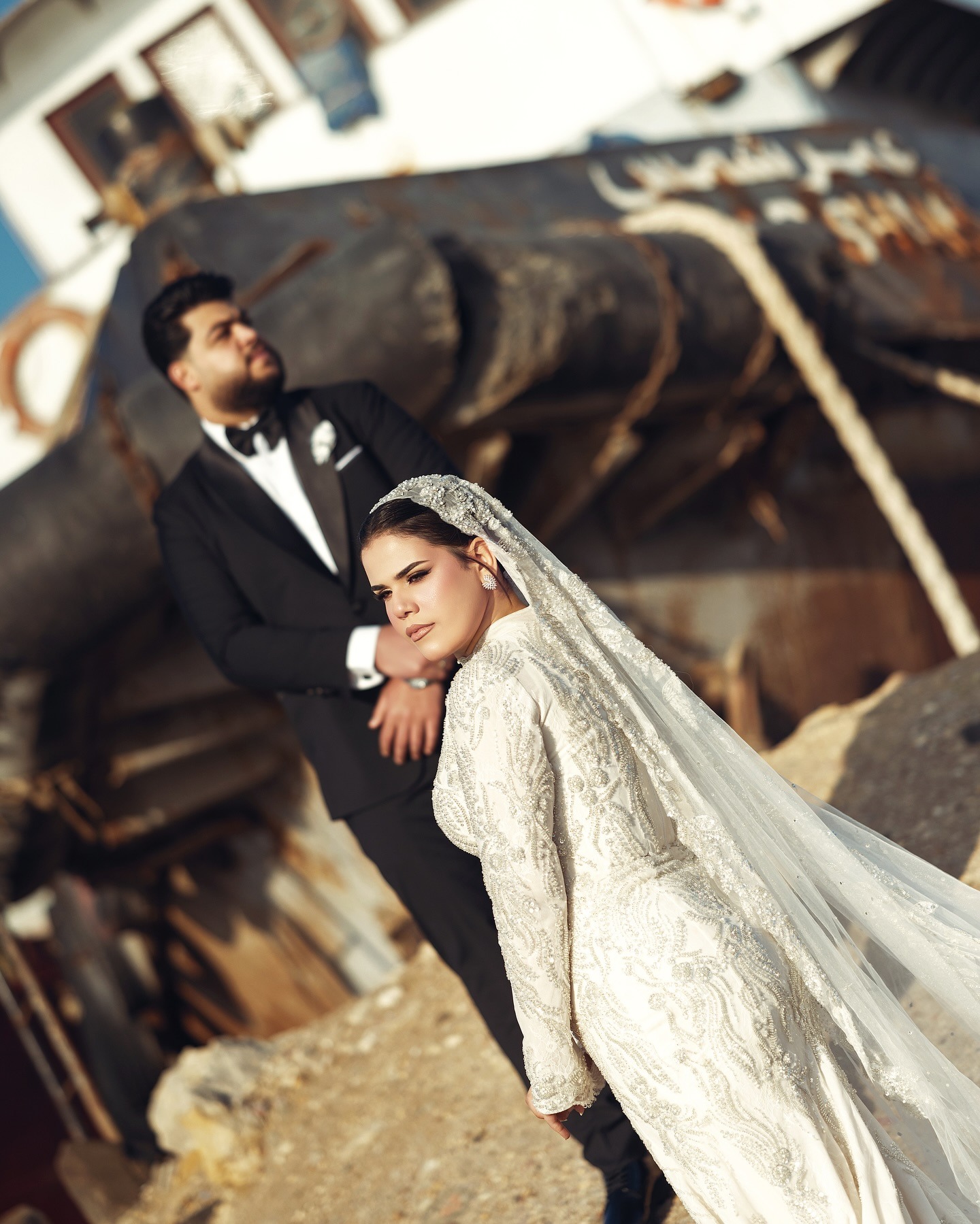 Editorial wedding portrait by 4K Studio