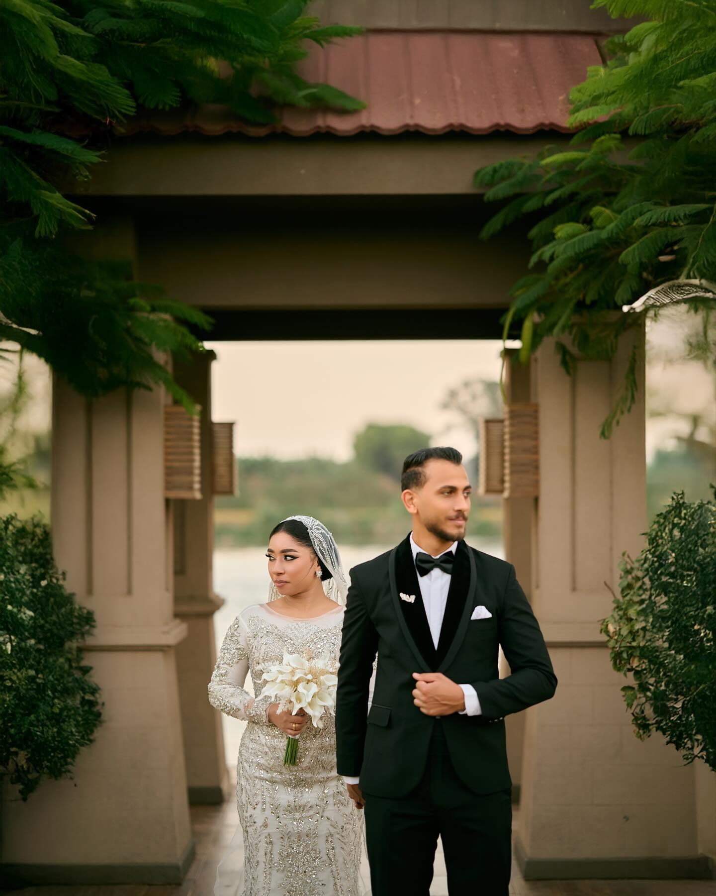 Stone pavilion couple